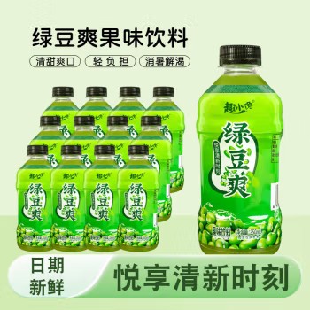  网红绿豆爽饮料夏天清热解暑饮品整箱小瓶装绿豆沙凉爽止渴神器 趣小馋绿豆爽350ml*1瓶