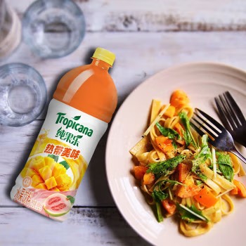 百事可乐 纯果乐 热带美味 水果饮料整箱装 900ml*12瓶