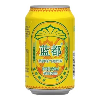 蓝都菠萝啤碳酸饮料果啤汽水气泡饮料听装 蓝都菠萝啤 320mL 2罐